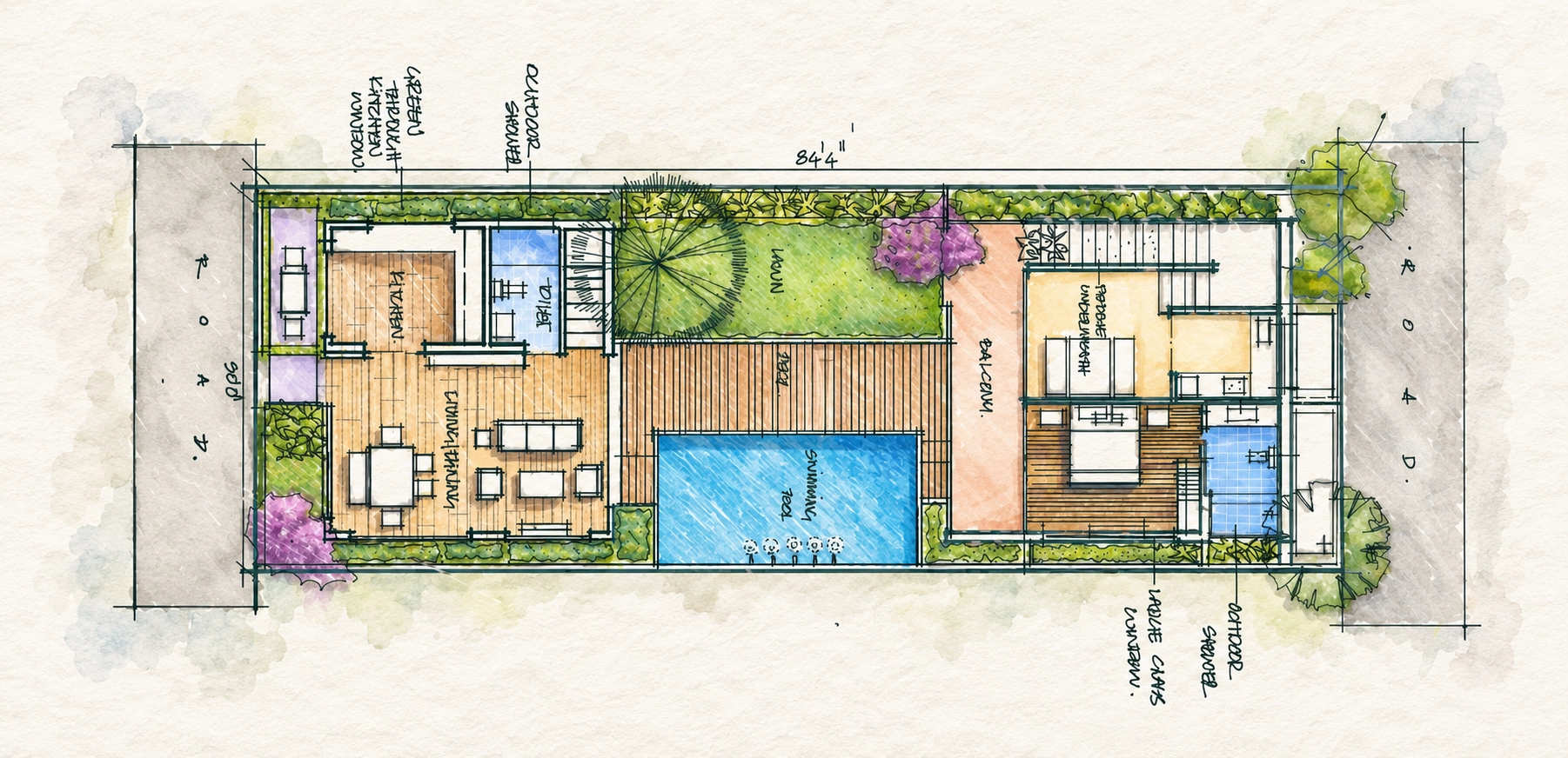 Ground-floor plan of Mr. Nagesh Vacation Home