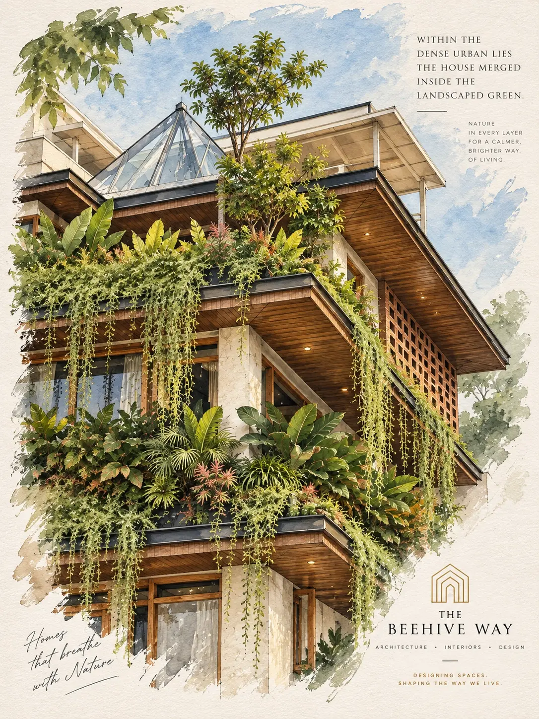 Landscaped decks at Sanjeev Residence