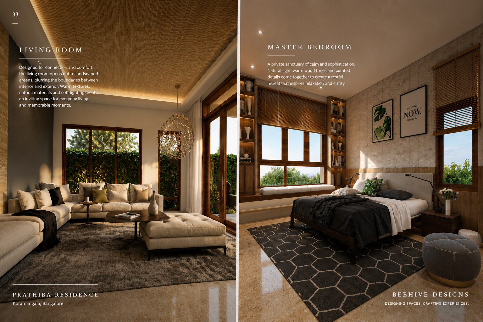 Prathiba Residence living room and master bedroom